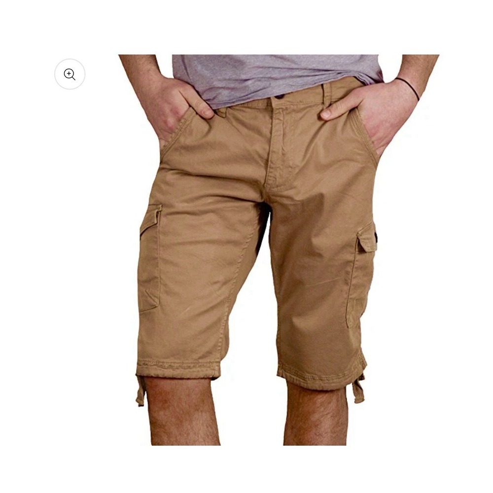 Jordan Craig Bedrock Cargo Shorts 4287 Men's Size 34 Khaki Cotton Stretch